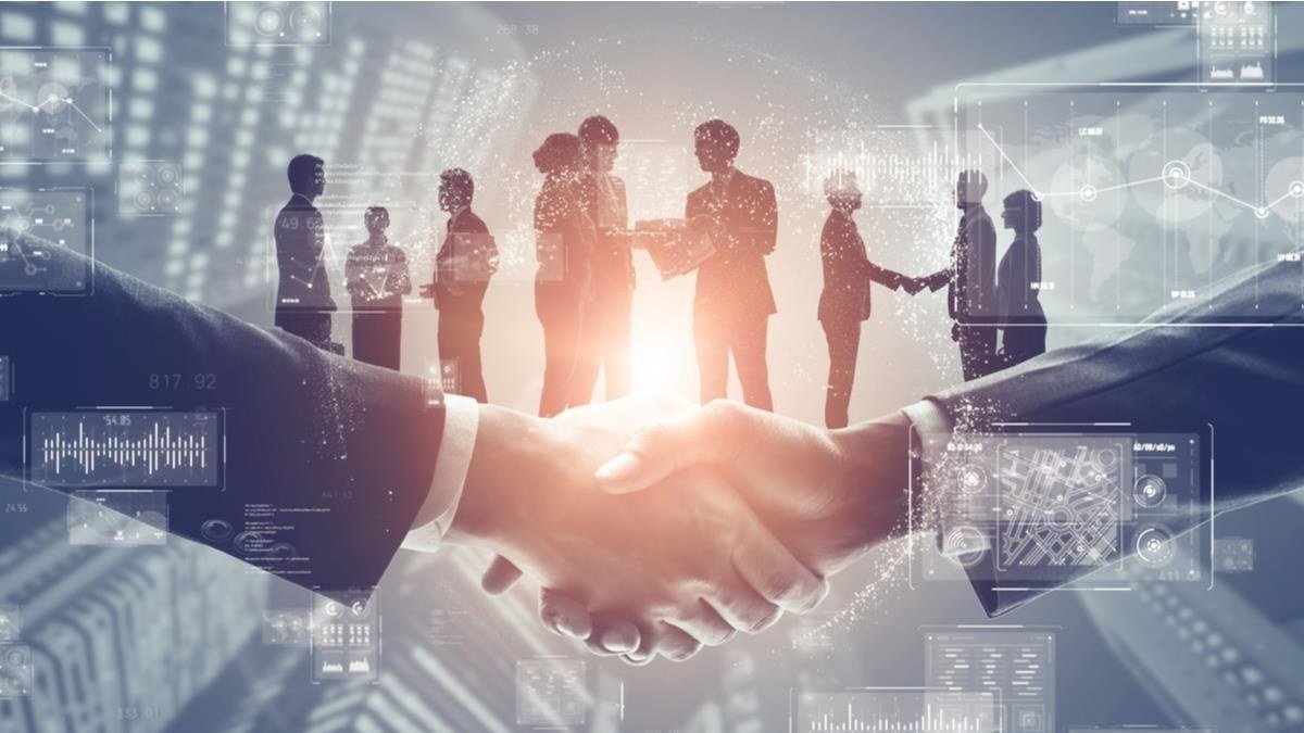 Partnership handshake representing the ALZAIN mission